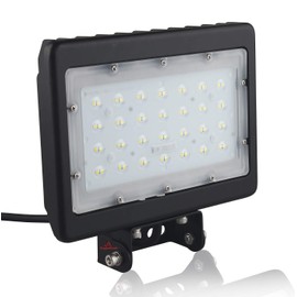 50 Watt LED Flood Light - Kivo Series - LED Flood Lights - 6,000 Lumens - 50 Watt LED Flood Light - 5000K - Yoke Mount - Small U Bracket Mount - DLC Premium & UL Listed