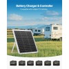 Solar Panel Battery Charger 20W 12V MPPT Waterproof IP67 Adjustable