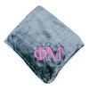 Go Greek Chic Phi Mu Embroidered Plush Throw Blanket