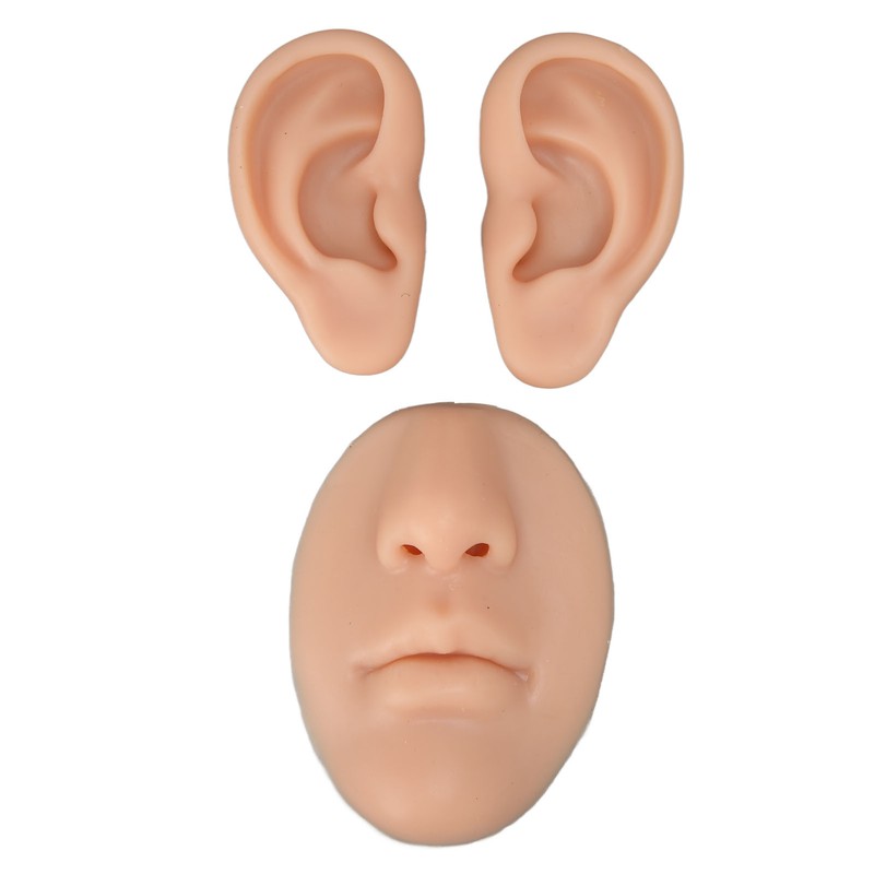 Silicone Ear Model Novice Simulated 3D Nose and Mouth Model