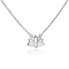 Materia CO-32 Lotus Flower Necklace 925 Silver - Necklace with