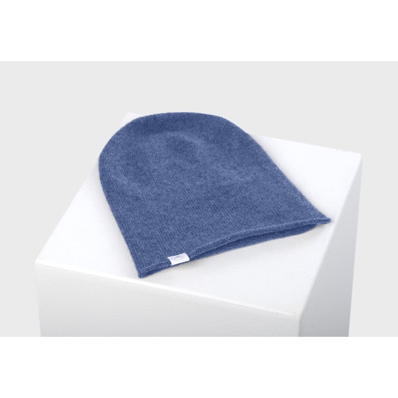 CASH-MERE.CH 100% Cashmere Beanie Hat | Knitted Hat for Women