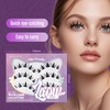 Cluster Lashes,Lankiz Biomimetic Individual Eyelashes Cat Eye Lashes Wispy C