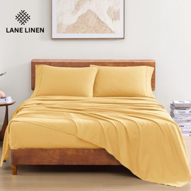 LANE LINEN RV Queen Sheets Set, 4Pc 100% Organic Cotton Bed Sheets Short Queen Size, Soft, Percale Weave, Luxury Hotel Sheets RV Queen Size, Breathable RV Queen Sheets Deep Pocket Upto 15" - Cocoon