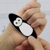 Cute Penguin Black and White Double-Sided Oval Nail File Emery