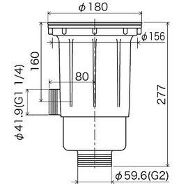 KVK ZY52 Horizontal Sink Drain Stopper, BL Type