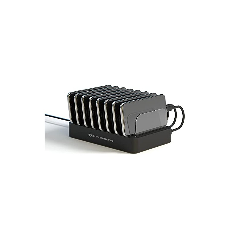 Conceptronic OZUL02B Charger 8-Port / 75W / 2x USB-C PD