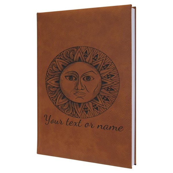 Tailored Treasures of the Occult: Sun Engraved Leather Journal -