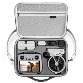 STARTRC PHOTO Flip Case for DJI Flip Fly More Combo,Portable PU Leather Shoulder Bag Can Organizes RC2/RC-N3 Remote/7 Original Batteries/Charging Hub/65W Charger/Drone Accessories