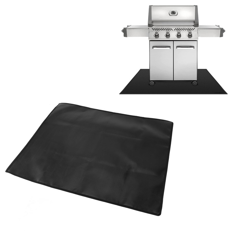 Under Grill Mat Double Sided Rectangular Silicone Fireproof Grill Pad