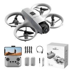 Drone with HD Camera for Adults, 360° Rolling Intelligent Obstacle Avoidance One-Key Takeoff/Landing, Headless Mode 2 Batteries Remote Control Drone Portable Mini Aircraft Gifts for Beginners Teens