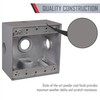 TayMac 4.5 x 4.5 In. 2-Gang Gray 2-in. Deep Weatherproof