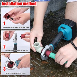 Lithium Water Pipes Melting Device Household PPR Welding  Machine 340℃ Constant Temperature with 20mm 25mm 32mm Replacement Heads