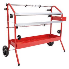 KUAFU 18" Multi-Roll Masking Paper Machine with Storage Trays Mobile Automotive Masking Machine for Indoor & Outdoor Decoration Spray Paint