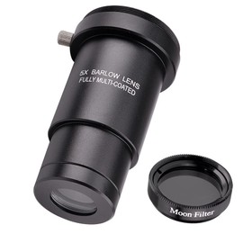 ANQILAFU Telescope Correction Lens Telescope Barlow Lens 2.5X Barlow Kit - For Telescope Eyepiece
