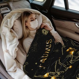 Taurus Gifts for Women and Men,Zodiac Birthday Present 60"X50", Taurus Astrology Decor Tarot Moon Constellation Soft Throw Blanket