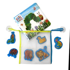 The World of Eric Carle Bath Time Books - Activity Books for kids, Bath book, 6 Padded suction cups, 1 Mesh bag