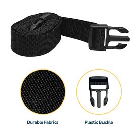 Seal Skin Boat Cover Tie Down Straps 12-Pack with Quick Release Buckle, Durable Tightening Straps (Black, 1" W X 78" L)