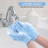 Sibba Pack of 8 Exfoliating Gloves, Bath Gloves for Shower,