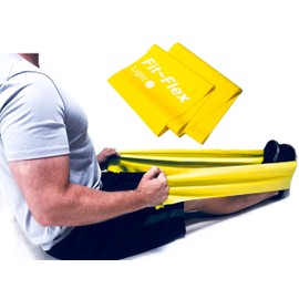 Fit-Flex Resistance Exercise Band - 2m Length - 3 Flex Options – Pilates, Yoga, Rehab, Stretching, Strength Training