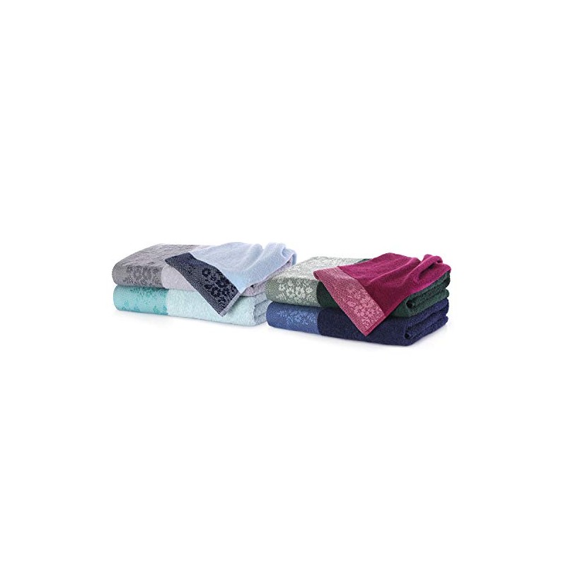 AmeliaHome Bath Towel 100% Cotton Border 500 g/m² Crea, 50x90