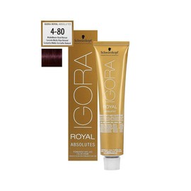 Schwarzkopf IGORA Royal Absolutes Permanent Anti-Age Color Creme 4-80 mittelbraun rot natur, 1er Pack (1 x 60 ml)