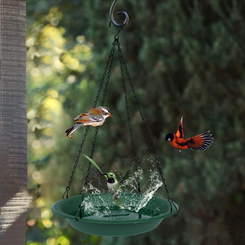 OVZILKI Bird Baths for Outdoors Heavy Duty, 10 inch BirdBath