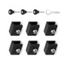 Changyeah Pack of 6 Adjustable Window Locks, Black Sliding Window