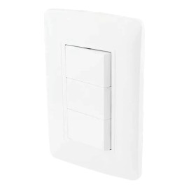 Sanelec Pack De 5pzs De Apagador Triple Cn Placa Línea Toscana  4458