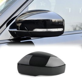 Door Side Rear View Mirror Cover Cap for Land Range Rover Sport LR4 Discovery Side Mirror Cover Cap Replacement Gloss Black LR035091 (Left (Driver) Side)