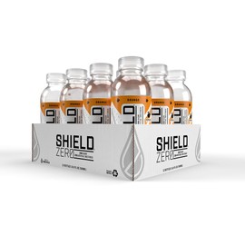 SHIELD® Zero Sugar-Free Electrolyte Replenisher Ready to Drink Bottle, 202.80 fl oz, 15.80 pounds per case (Pack of 12, Orange)