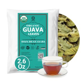 2.6oz Hojas De Guayaba Naturale, Dried Guava Leaves, 100% Pure Guava Leaves Tea, Loose Leaf Guava Tea, Non GMO. By Akshit.
