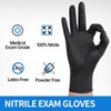 Basic Medical Black Nitrile Exam Gloves - Latex-Free & Powder-Free,