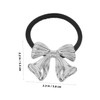 Healvian Metal Bowknot Hair Tie for Women 1-Piece Elegant Elastic