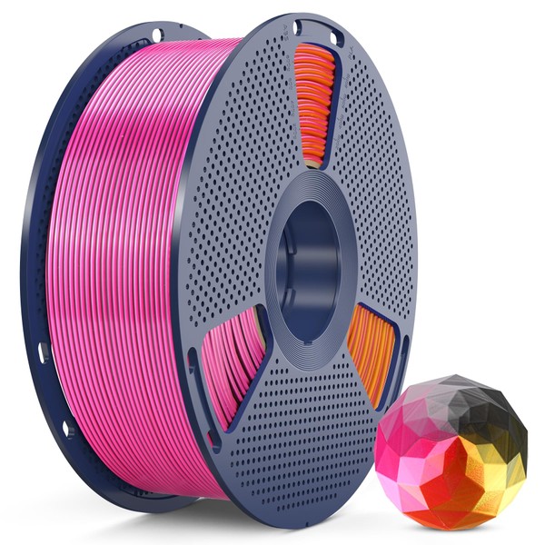 SUNLU PLA+ Silk Filament, Four-Color 3D Printer Filament 1.75mm, Dimensional