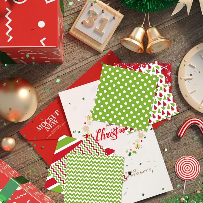 Christmas Pattern Paper Set DIY Craft Scrapbook Decor Scrapbook Specialty