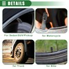 Motoforti 10pcs 17mm Plastic Black Universal Tire Valve Caps for