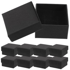 LIFKOME Jewellery Present Box Lid 10pcs Elegant Black Necklace Earring Hanger Paper Jewelry Box for Bracelet