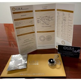 Lenor & Kathie .8ct GRA Certified Real Lab Diamond VVS1 6mm Round Brilliant Cut Grade Excellent