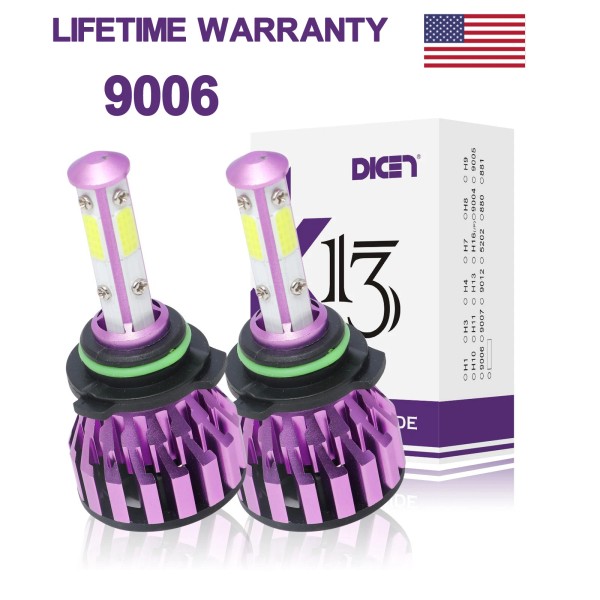 Autofather 2x 9006 4 Sides CREE LEDeadlight Low Beam Kit