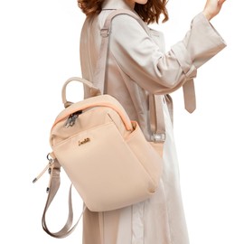 LASUK Mini Backpack, Small Lightweight Travel Purse, Waterproof Daily Backpack Purses, Orange