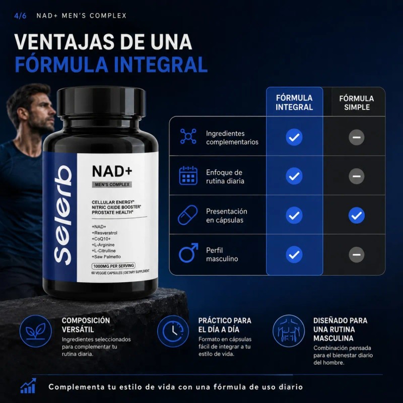 Complejo Nad Cápsulas Coq10 Resveratrol Citrulina