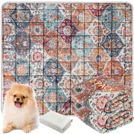 AIHSUMC Washable Thickened Pee Pads for Dogs, 2 Pack (36"x42") Upgrade Reusable Puppy Pads with Non-Slip Rug, Super Absorbent Leakproof Puppy Training & Whelping Pads for Dogs, Doggie