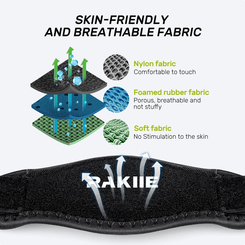 Rakiie Elbow Brace 2 Pack-Climate Pledge Friendly, Tennis Elbow Brace
