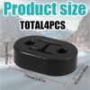 Exhaust Hanger, 4-Pack 2-Hole Rubber Mounts, High-Density Rubber, Reduces Vibration