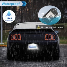 MbuyDIY LED License Plate Light Lamp Assembly Compatible with 2005-2009 Mustang 6000K White, Pack of 1