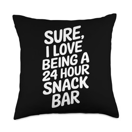 Sure I Love Being A 24 Hour Snack Bar, Breastfeeding Mom Throw Pillow