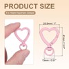 PATIKIL Heart Shape Swivel Buckles, 6 Pcs Zinc Alloy Spring
