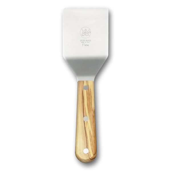 DUE BUOI Olive Wood Handle Flexible Small Spatula - dimension