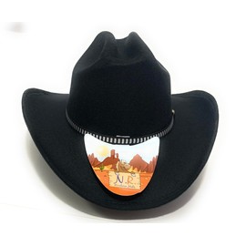 Kids Black Western Felt Hat Cowboy Rodeo Boys Hat Vaquero Sombrero Texana (Small)